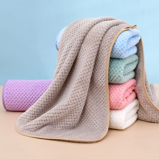 ID:1117 - Coral velvet towel bath towel soft absorbent warp knitted bath towel adult face towel quick-drying bath towel