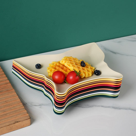 ID:1130 - Nordic plastic butterfly plate universal snack plate children creative household snack bread irregular plate